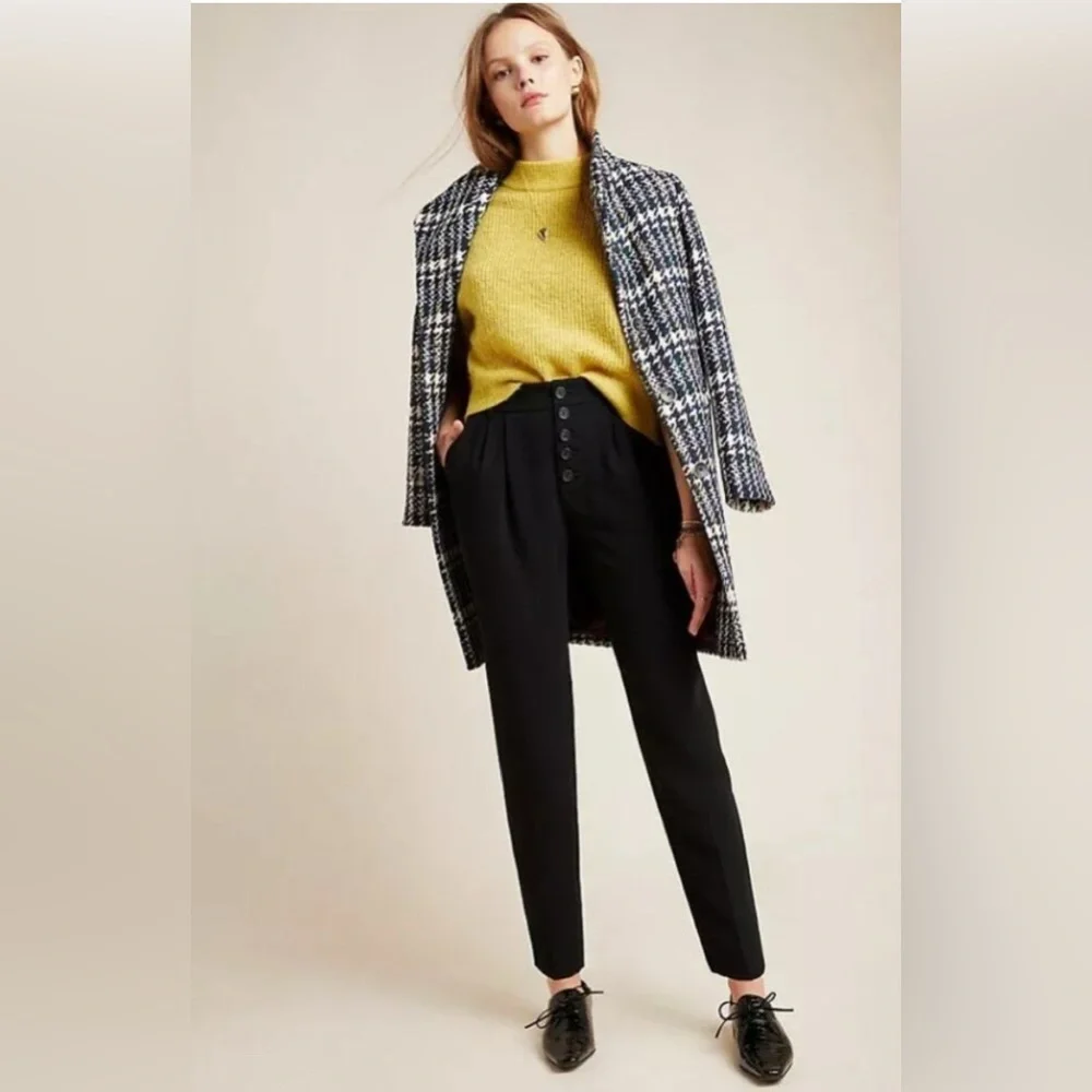 Anthropologie Sasha Button Fly Tapered Trousers